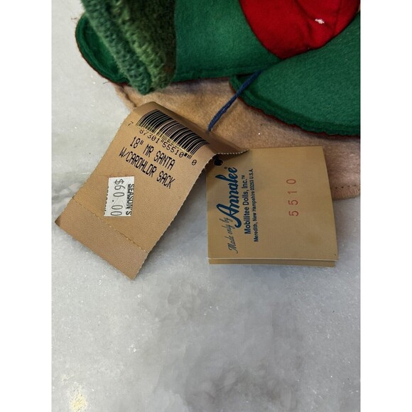 Annalee Mobilitee Doll 18" Santa Claus Christmas Card Holder with Sack 1995 - Picture 10 of 16